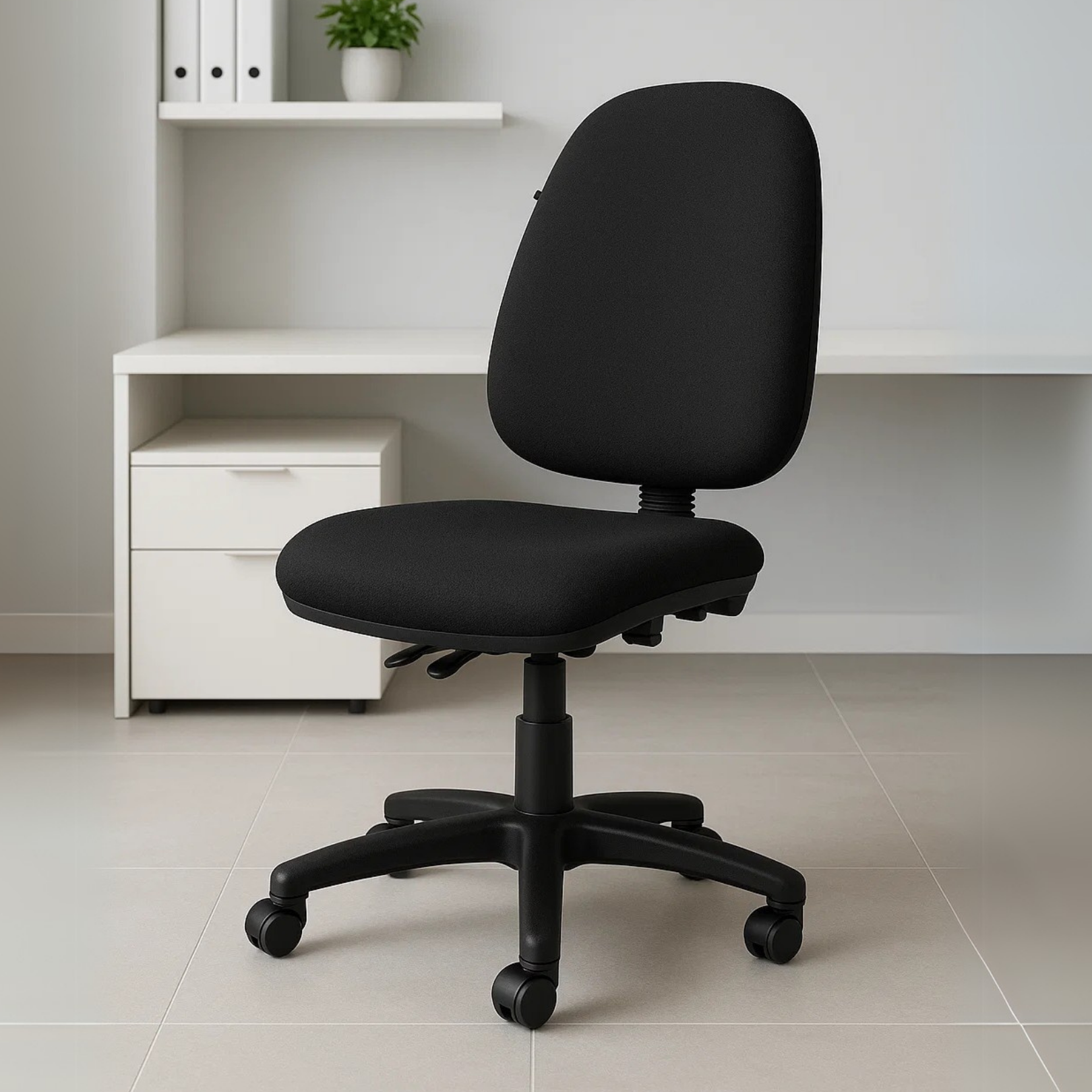 Silla Secretarial Sin Brazos Clasica 276 vista lateral