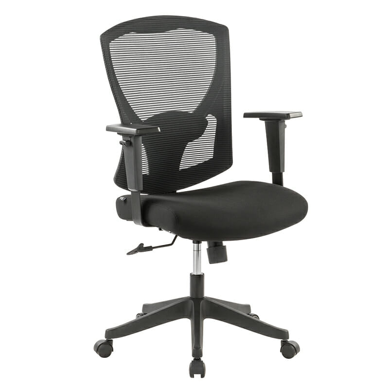 Silla Semi - Ejecutiva Modelo H5 Mesh Y Tela Negra - Ergonomik Ofik