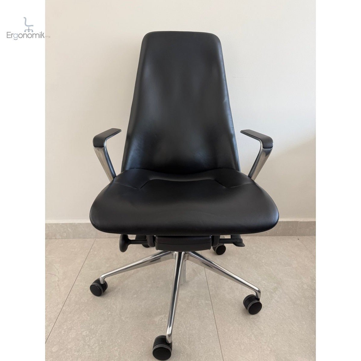 Silla Taper Piel Negra Marca Geiger MillerKnoll - Nueva - Ergonomik silla ergonomica Herman Miller