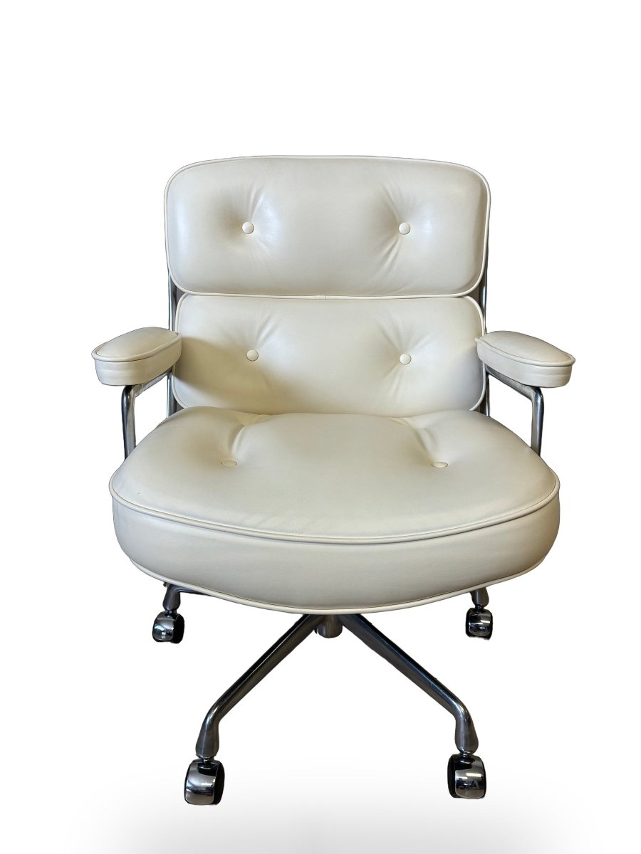Sillón Eames Baja Herman Miller de Piel Marfil - Preowned - Ergonomik silla ergonomica Herman Miller