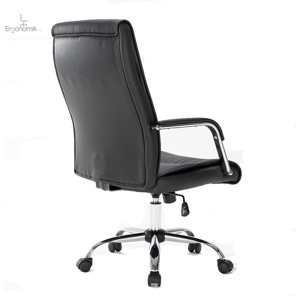 Sillón Ejecutivo Magnus Piel Color Negro Base Cromada - Ergonomik silla ergonomica OFIK