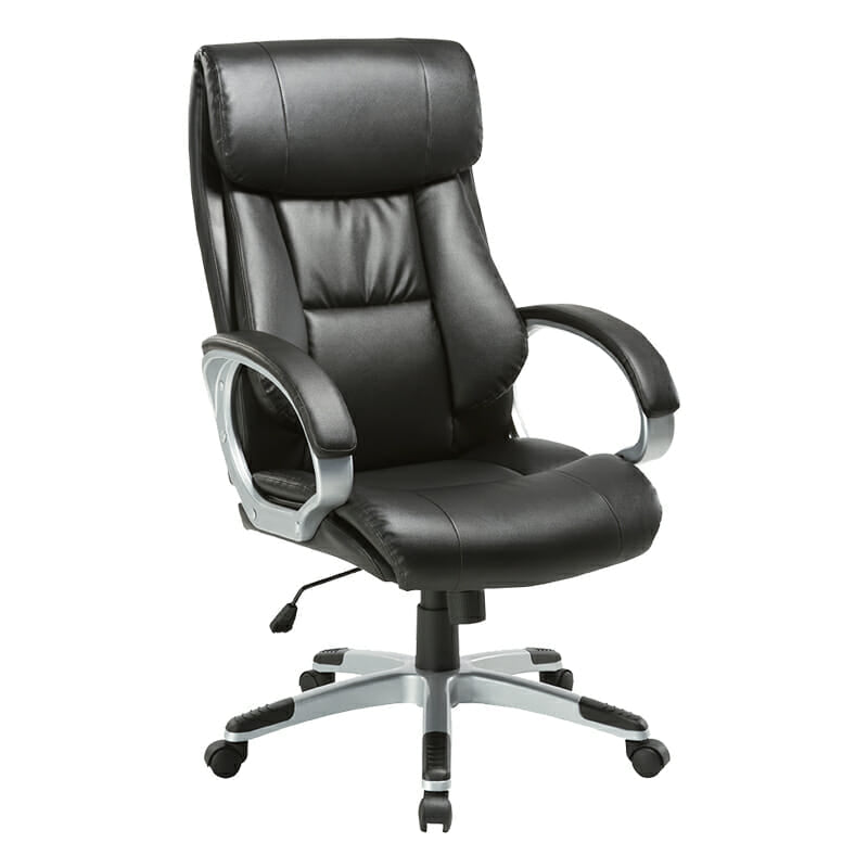 Sillón Ejecutivo Milan Con Brazos Vinil Negro - Ergonomik silla ergonomica OFIK