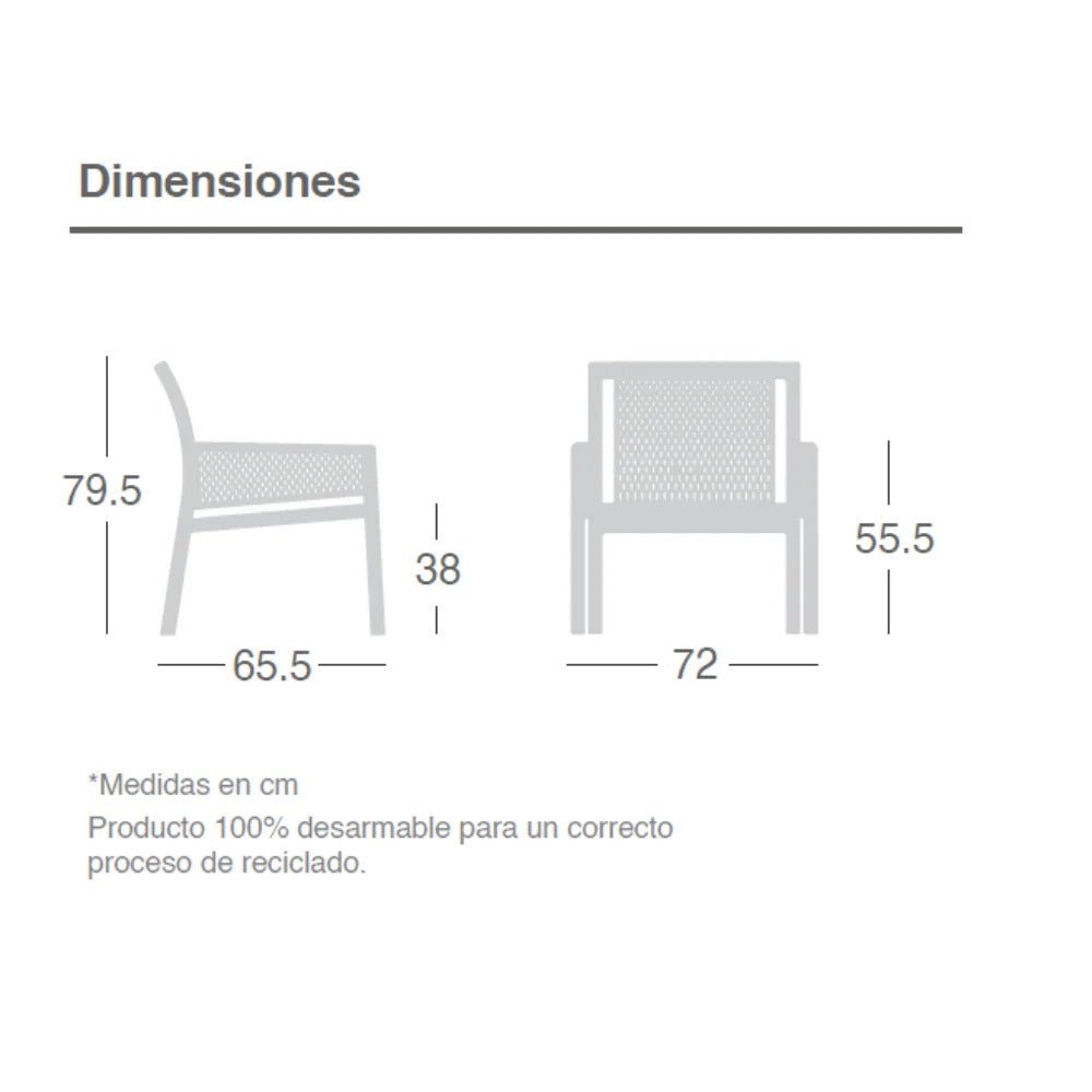 Sillón Gran Minush - Ergonomik Silla de visita exterior Requiez
