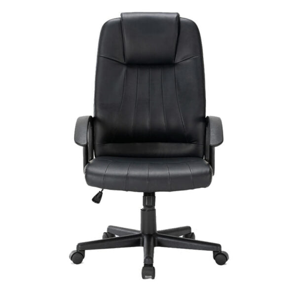 Sillón Semi Ejecutivo Alfa vinil color negro - Ergonomik silla ejecutiva Ofik