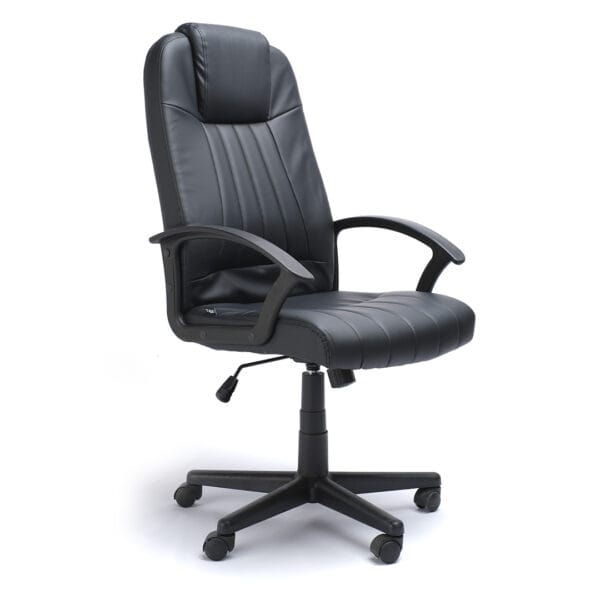 Sillón Semi Ejecutivo Alfa vinil color negro - Ergonomik silla ejecutiva Ofik