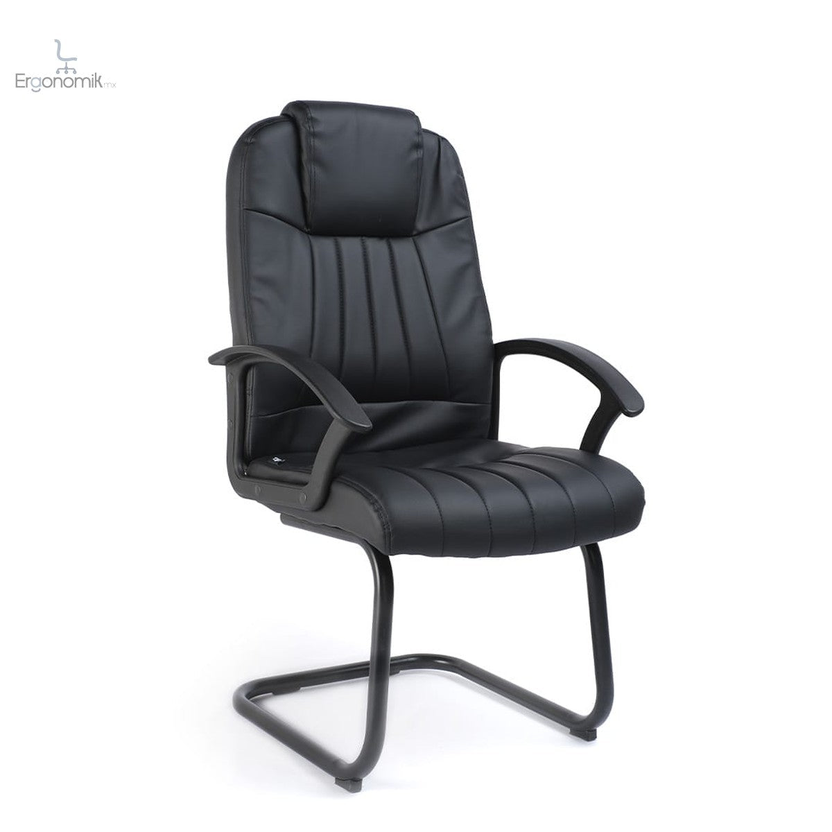 Sillón Visita Alfa Vinipiel Color Negro - Ergonomik silla ergonomica OFIK