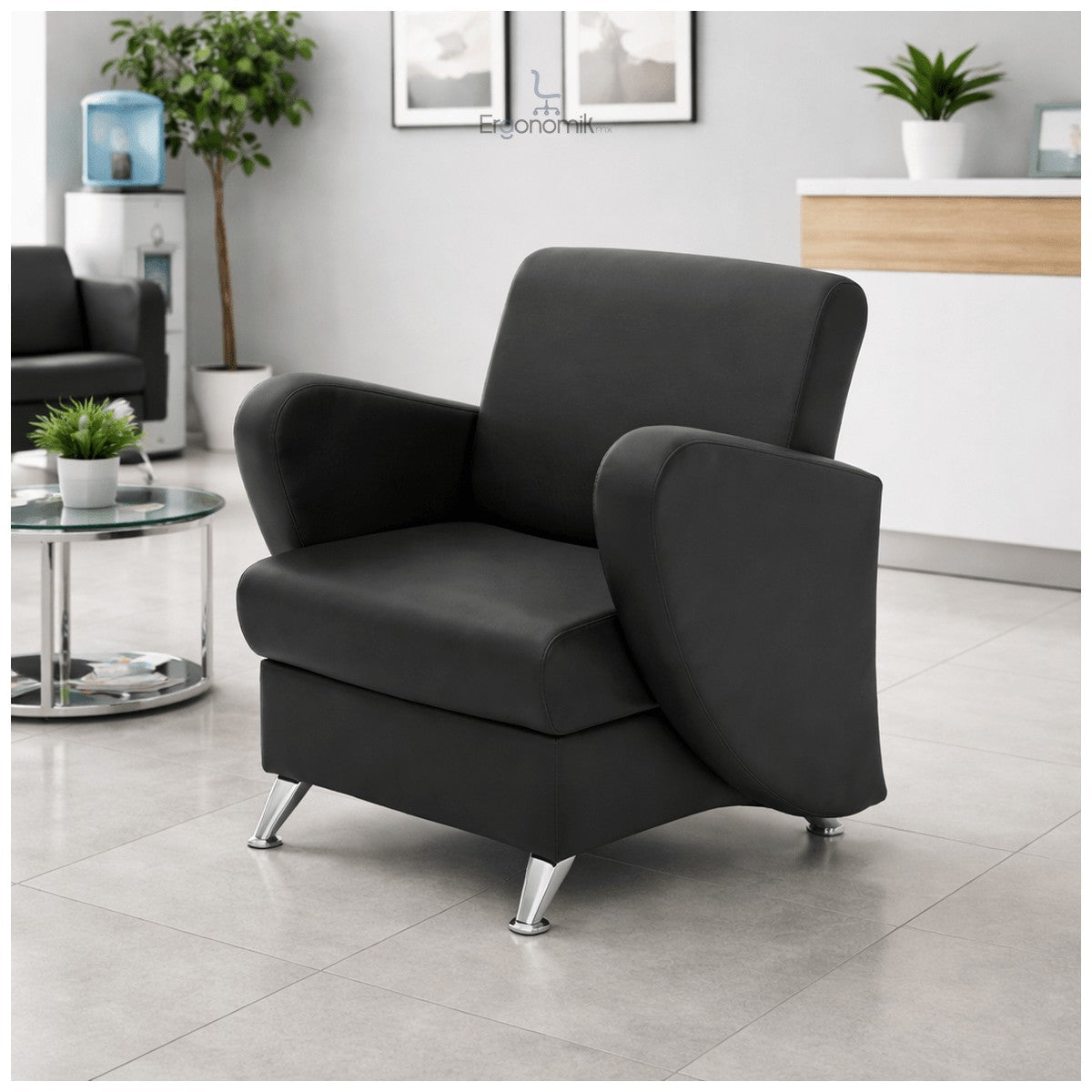 Sofá Alce de 1 Plaza en Piel - Ergonomik sofa OFIK