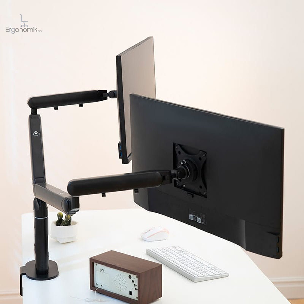 Soporte Para Monitor Doble DX - Ergonomik Soporte monitor Ofik