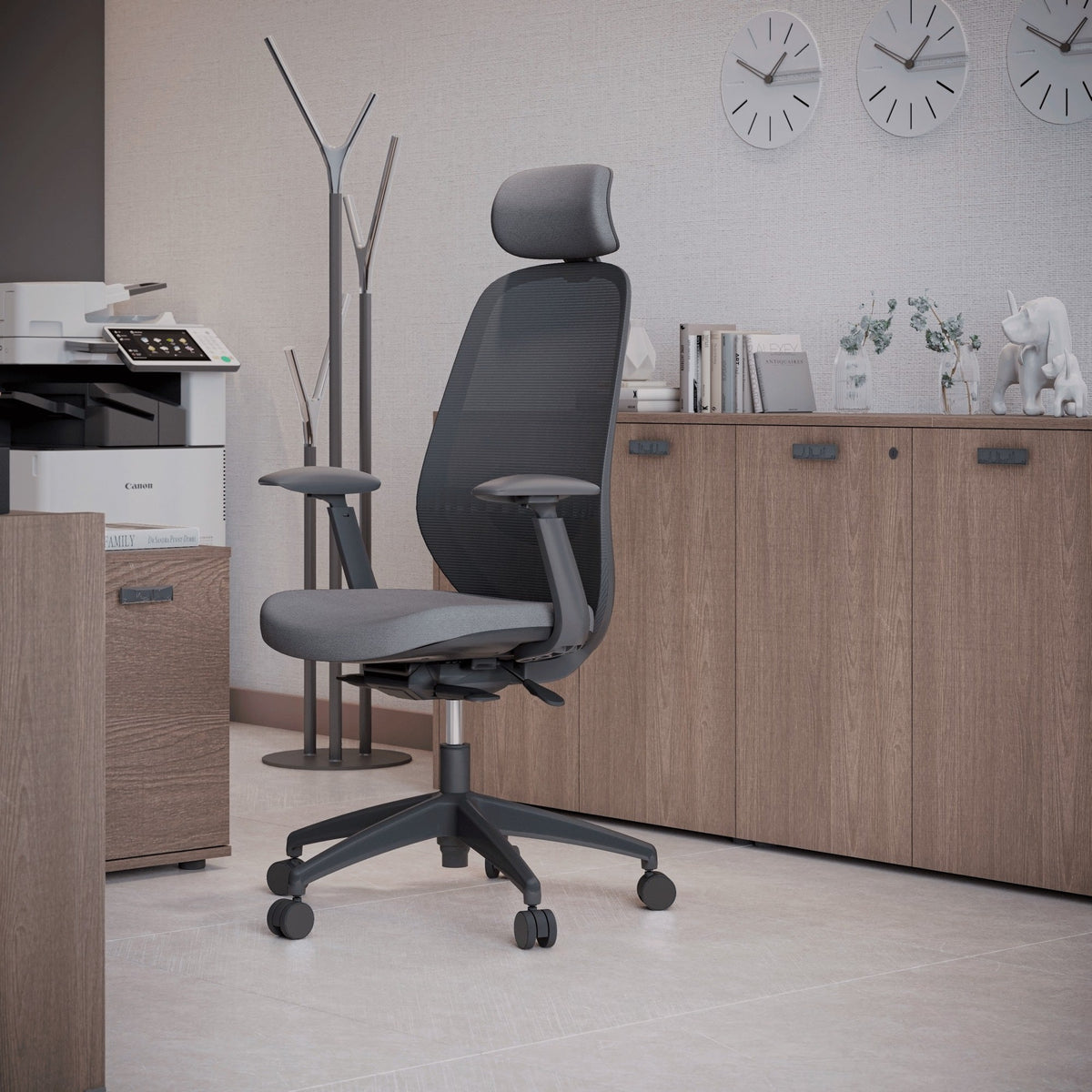 Silla Ergonómica Spirit Black Respaldo Alto - Office Class