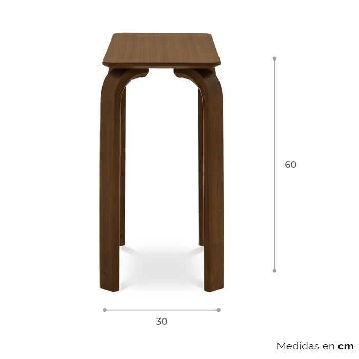 Mesa Lateral Roxu Nogal