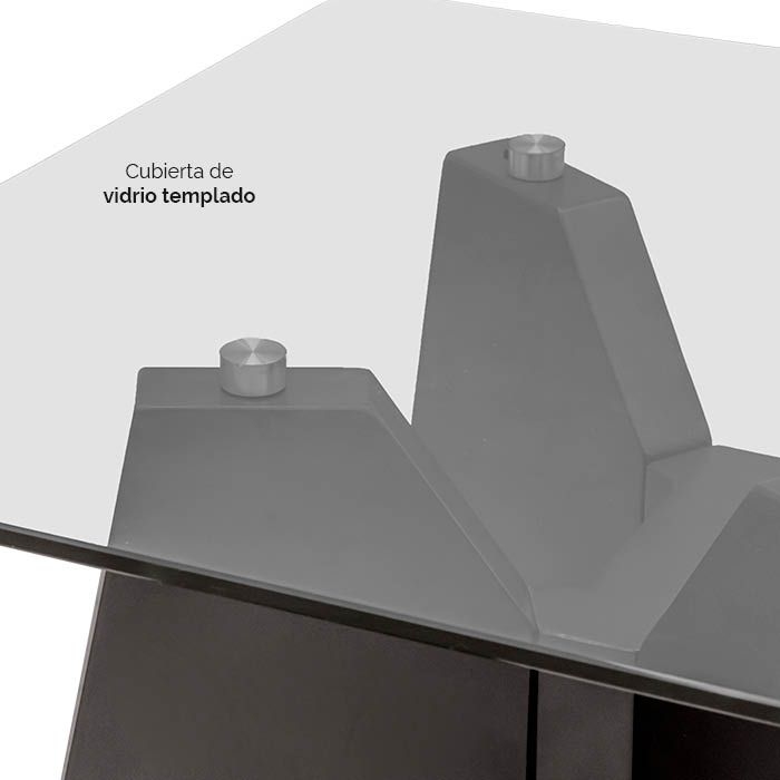 Mesa Lateral Neku Vidrio / Negro