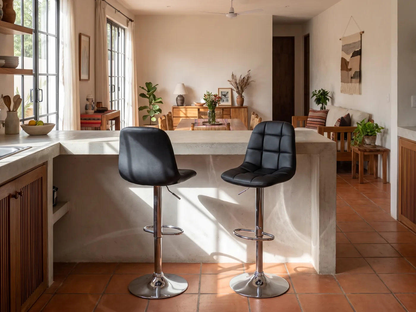 Cocina abierta con dos bancos, variación 3