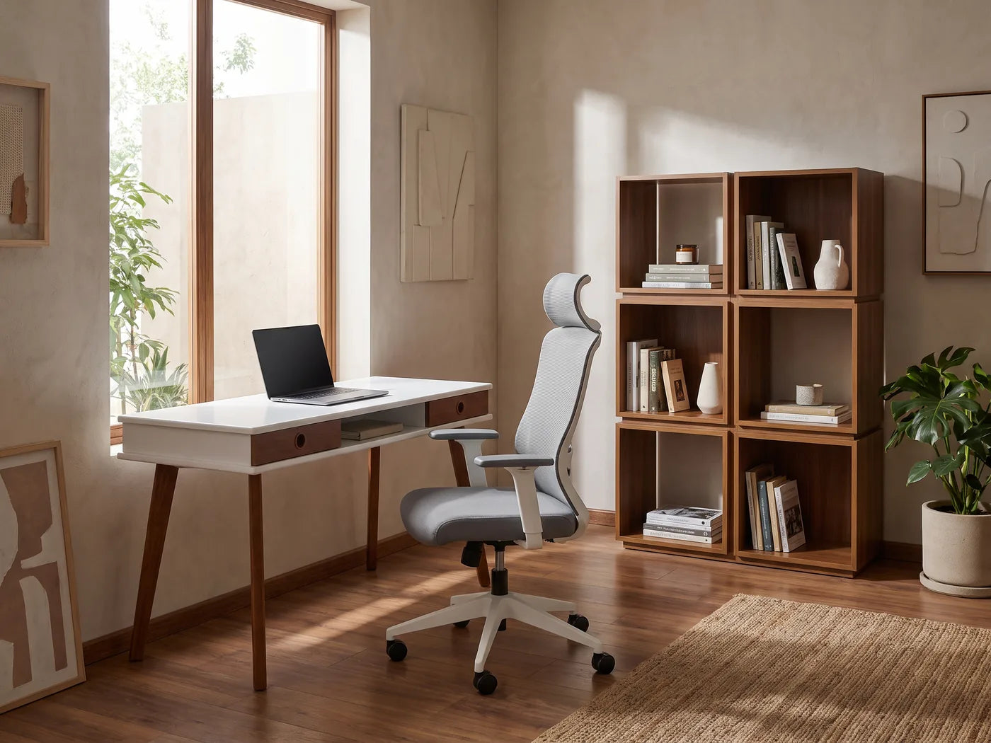 Estudio con librero, variación 1