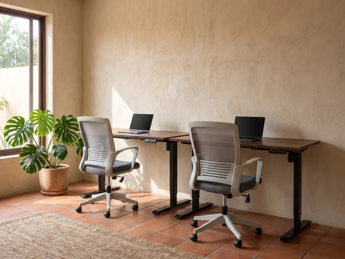 Dos lugares para trabajar en casa, variación 1