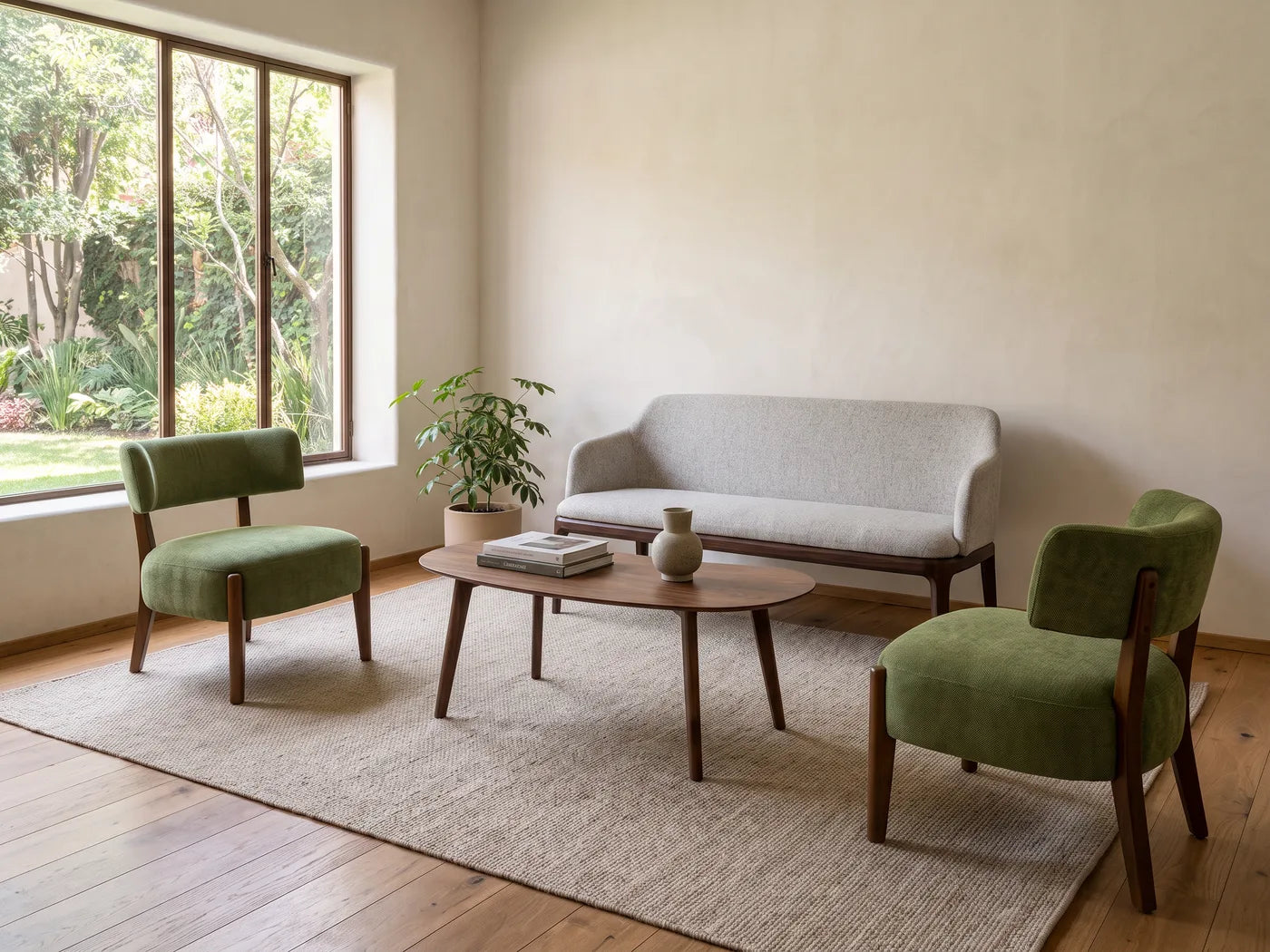 Sala con sofá y dos sillones, variación 3