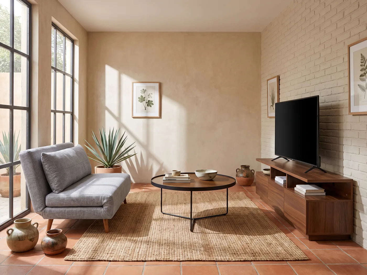 Sala con mesas de centro en set, variación 3